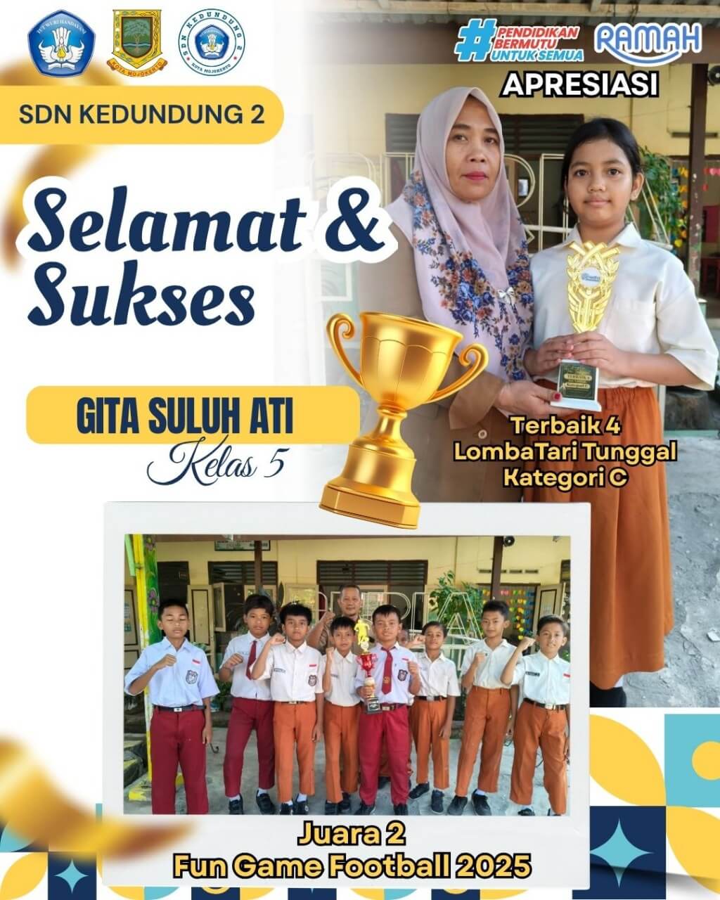 Terbaik 4 Tari Tunggal C & Juara 2 Fun Game Football 2025